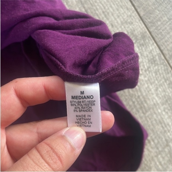 Nordstrom Size Medium Purple Bohemian Style Tunic Top. - Picture 5 of 6